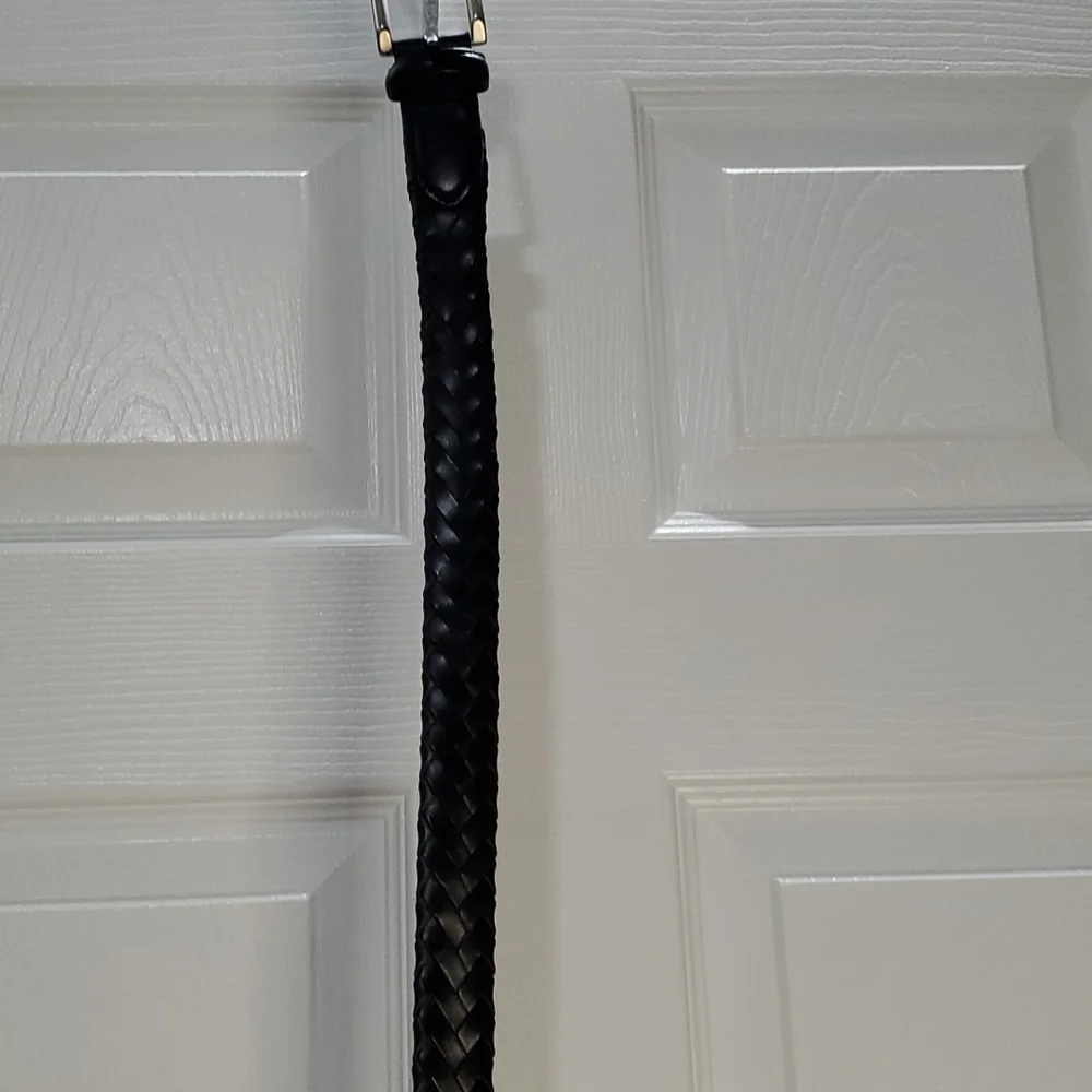 LEATHER INTERWOVEN BELT (38) Made in Argentina